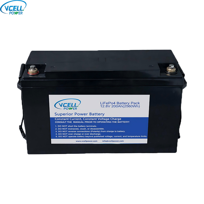 bateria profunda do ciclo LiFePO4 de 12.8V 12V 200Ah