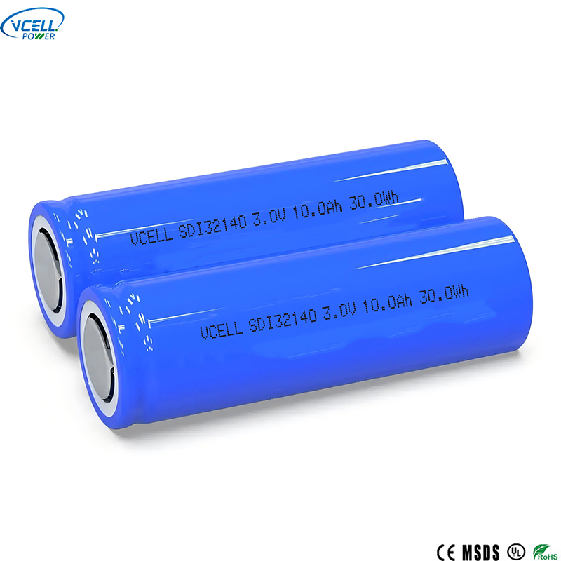 bateria de íon de sódio cilíndrica de 3.0V 10Ah 32140