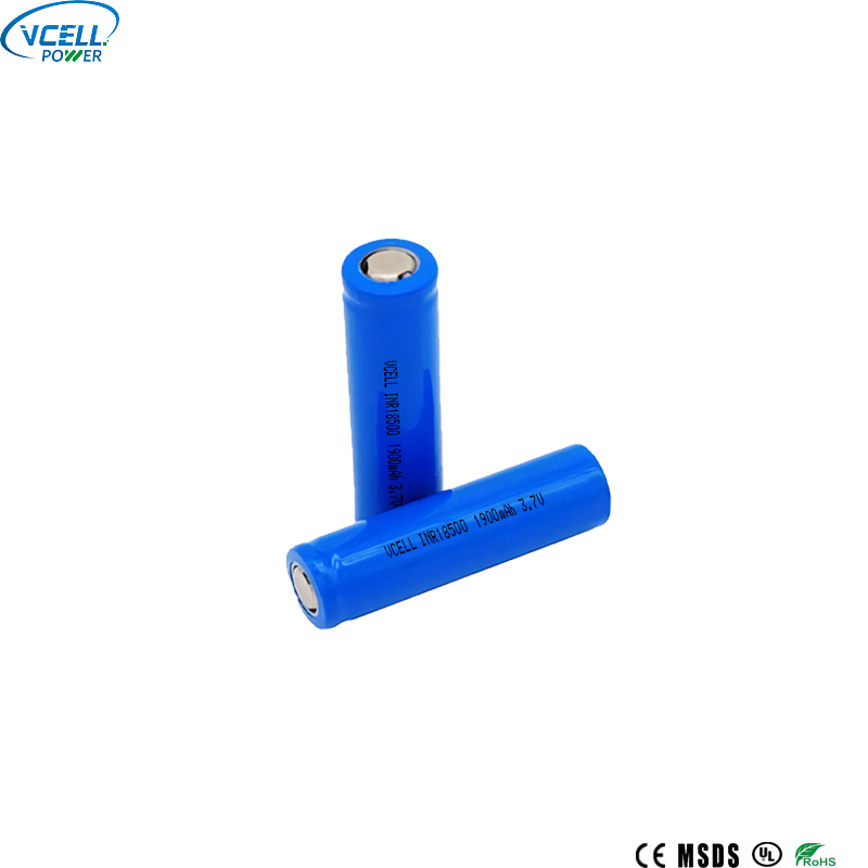 bateria de íon de lítio de 3.7V 1900mAh INR18500