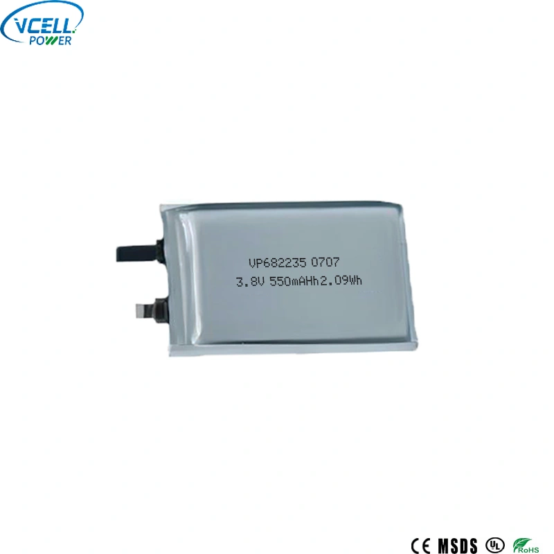 682235 bateria de polímero de lítio 3,8 V 550mAh